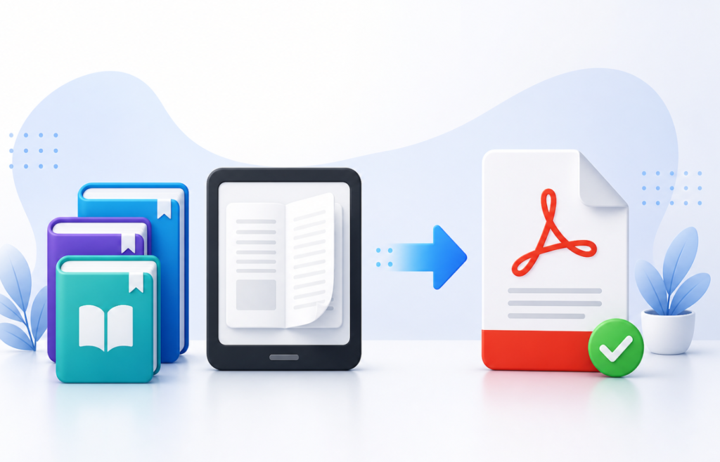 eBooks vers PDF en ligne - gratuit, sans installation